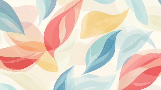 Papier peint feuilles geométriques Teintes et nuances pastel