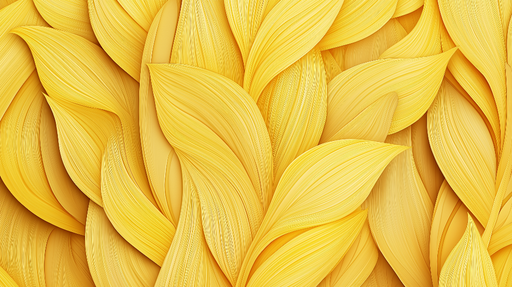 Papier peint feuilles jaunes Textures fluides et chaleur éclatante