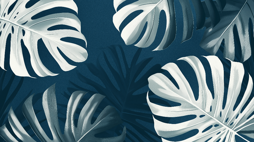 Papier peint feuilles monstera bleu canard Un design tropical et sophistiqué