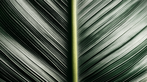 Papier peint feuilles Motif de feuilles en dégradé de verts et blancs