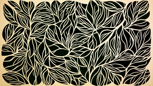 Papier peint feuilles Mur de feuilles entrelacées