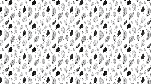 Papier peint feuilles noires et blanches Motif délicat de feuilles en noir et blanc