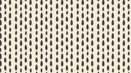 Papier peint feuilles noires Motif répétitif de feuilles sombres sur fond clair