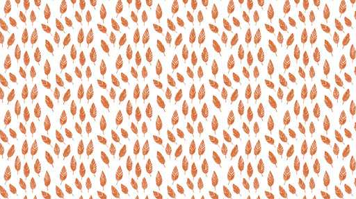 Papier peint feuilles orange Élégant motif de feuilles orangées sur fond blanc
