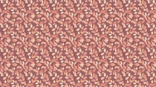 Papier peint feuilles roses Motif floral délicat sur fond prune