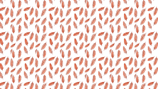 Papier peint feuilles rouges Motif de feuilles en tons chauds sur fond blanc