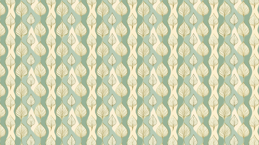 Papier peint feuilles stylisées Design élégant de feuilles sur fond doux