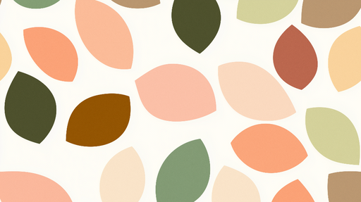 Papier peint feuilles stylisées Motif de feuilles douces aux couleurs pastel