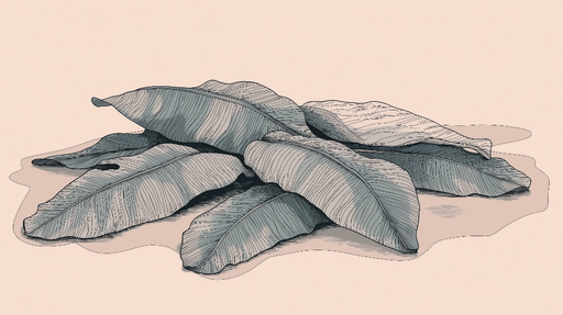 Papier peint feuilles stylisées Motifs de feuilles sur fond doux