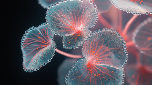 Papier peint feuilles translucides Magnifiques feuilles délicates avec des contours éclatants