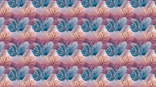 Papier peint feuilles tropicales Motif de grandes feuilles colorées dans des tons pastel