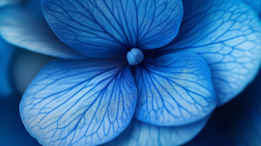 Papier peint fleur bleue Pétales délicats et nuances apaisantes
