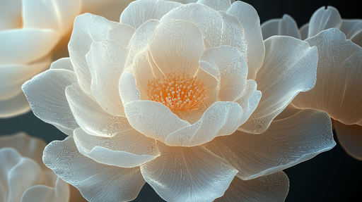 Papier peint fleur délicate Magnifique motif de fleurs translucides aux nuances douces