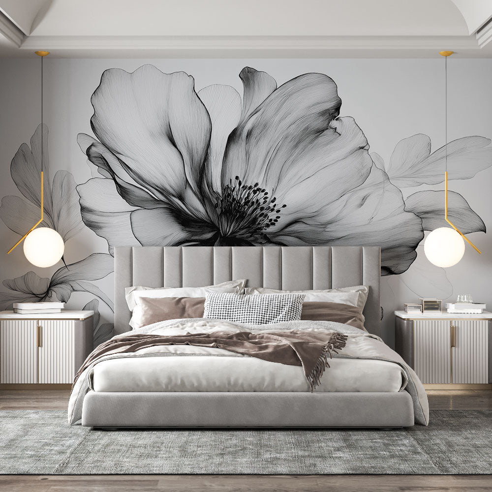 Papier Peint Panoramique Aquarelle Botanique Tropical Art 347 - Salon Chambre Cuisine Couloir Intisse 192 X 192 Cm Smart 90889508