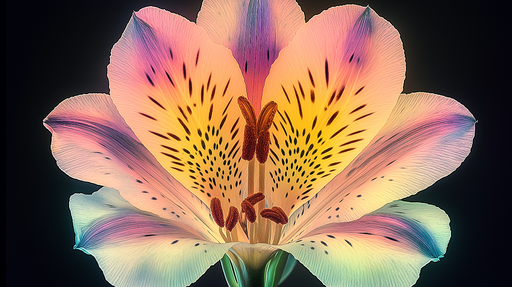 Papier peint fleur Motif éclatant et coloré d'une fleur exotique