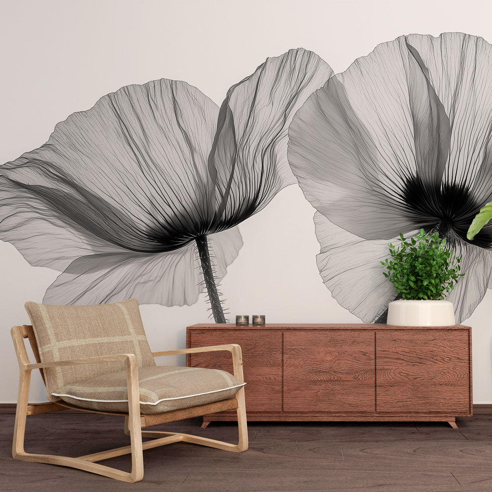 Papier Peint Coquelicot Vintage - Kam et Léon