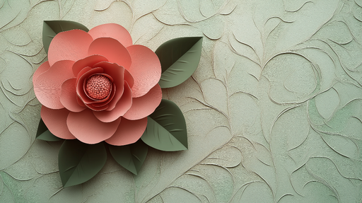 Papier peint fleur rose Élégante fleur sur fond texturé