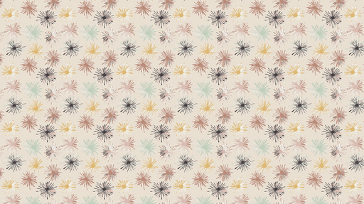 Papier peint fleuri abstrait Motifs floraux aux couleurs pastel sur fond crème