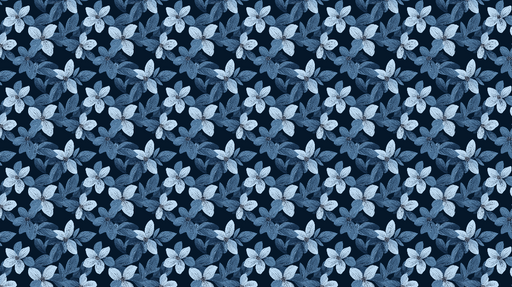Papier peint fleuri bleu Motif de fleurs sur fond sombre