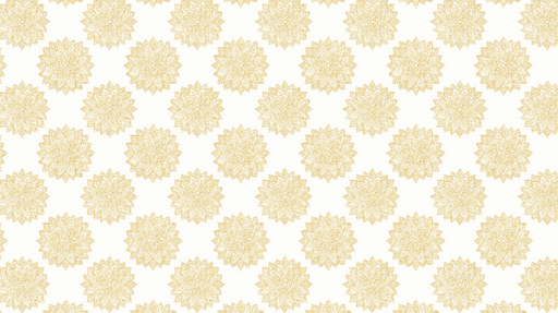 Papier peint fleuri doré Élégants motifs de fleurs en or sur fond blanc