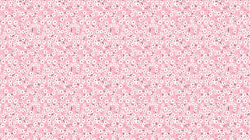 Papier peint fleuri Élégantes fleurs blanches sur fond rose