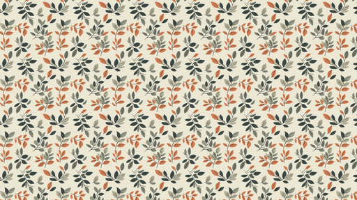 Papier peint fleuri Motif de feuilles colorées sur fond clair