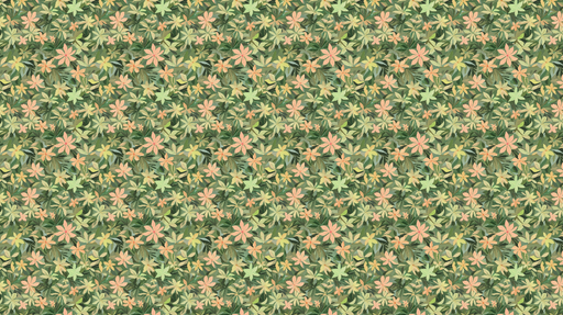 Papier peint fleuri Motif de fleurs douces et feuillage varié