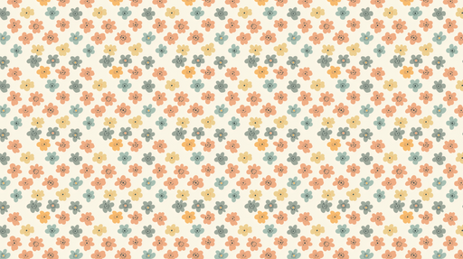 Papier peint fleuri Motif de petites fleurs colorées sur fond clair