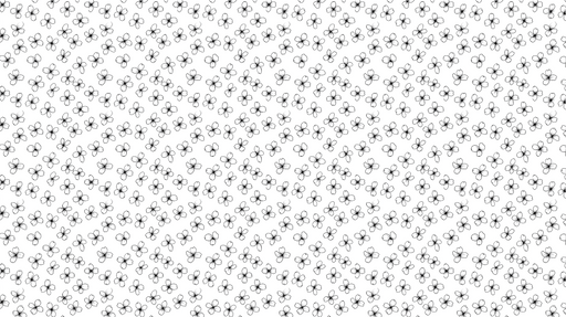 Papier peint fleuri Motif délicat de fleurs en contours noirs sur fond blanc