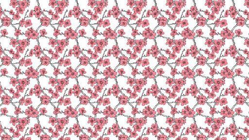 Papier peint fleuri Motif délicat de fleurs roses sur fond blanc