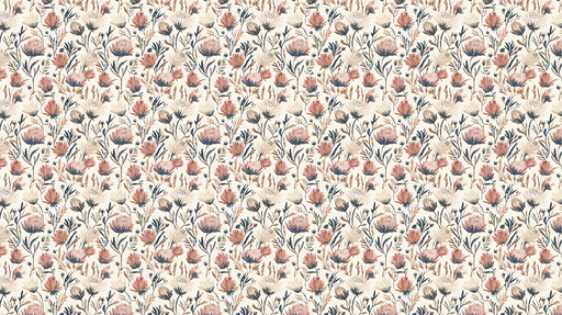 Papier peint fleuri Motifs de fleurs délicates dans des teintes douces