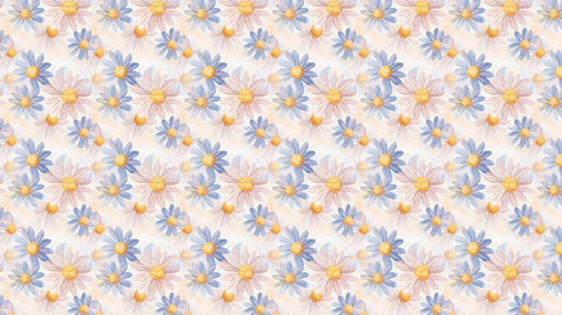 Papier peint fleurs aquarelle Éclat de marguerites et nuances douces