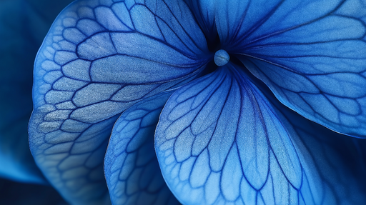 Papier peint fleurs bleu Pétales délicats et nuances apaisantes