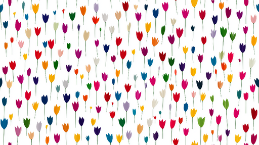 Papier peint fleurs colorées Un jardin vibrant de tulipes stylisées