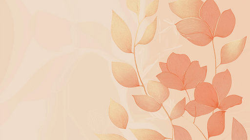 Papier peint fleurs corail Élégantes fleurs sur fond doux