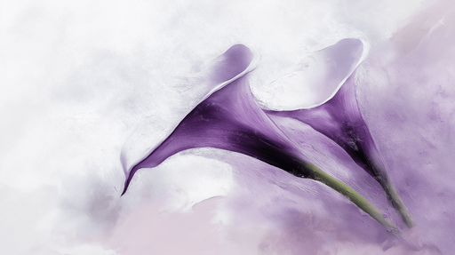 Papier peint fleurs de calla lily Style peinture à l'huile