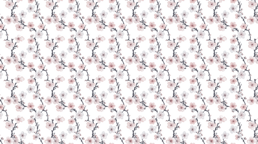 Papier peint fleurs de cerisier Motif délicat de fleurs roses et blanches sur fond clair