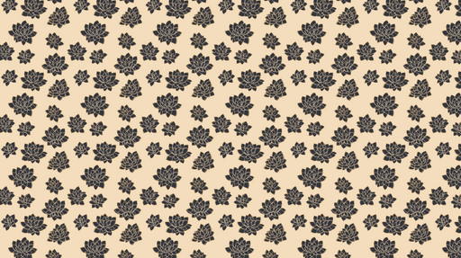 Papier peint fleurs de lotus Motif de lotus stylisé sur fond beige