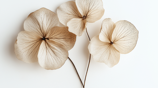 Papier peint fleurs délicates Fleurs aux nuances neutres et détails fins