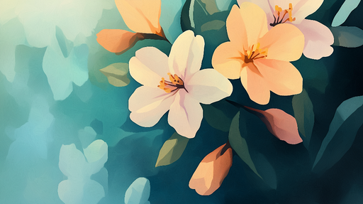 Papier peint fleurs délicates avec motifs floraux pastel pour décoration murale apaisante