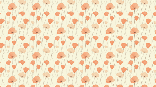 Papier peint fleurs délicates Motif de coquelicots en tons doux sur fond clair