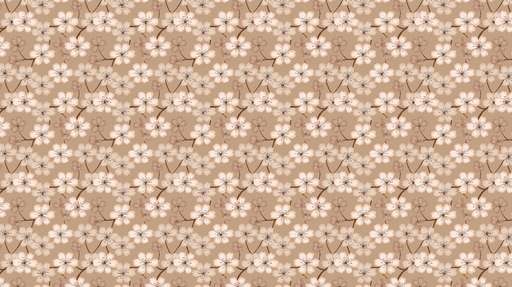 Papier peint fleurs délicates Motif floral sur fond beige doux
