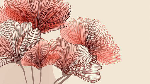 Papier peint fleurs délicates Motifs de fleurs en rose et beige