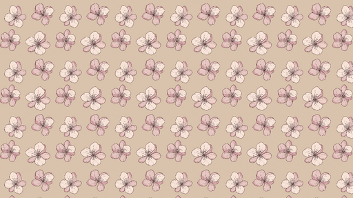 Papier peint fleurs délicates Motifs de fleurs roses sur fond beige