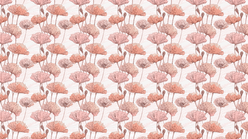 Papier peint fleurs délicates Motifs floraux en nuances de rose pastel