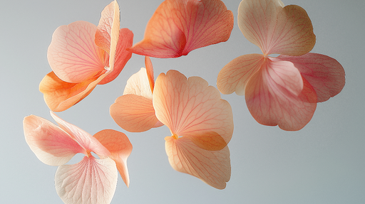 Papier peint fleurs délicates Pétales de fleurs roses sur fond doux