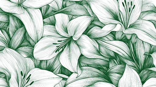 Papier peint élégant avec fleurs blanches et feuillage vert pour décoration murale sophistiquée