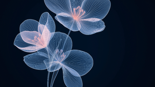 Papier peint fleurs élégantes Motif floral minimaliste sur fond sombre