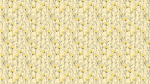 Papier peint fleurs jaunes Motif de fleurs jaunes sur fond beige