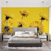 Papier peint floral éclatant avec fleurs jaunes pour chambre moderne